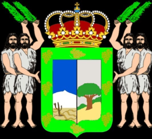 El escudo de Icod, los guanches, El Drago y El Teide. Gregorios wanderfamily T